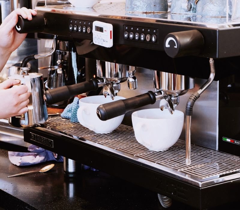 coffee maker placed in the coffee shop